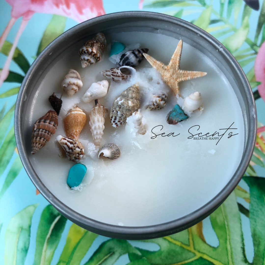 Sea Scents Candles ~ Bring the tropics to all your small spaces in style.  Reusable diffusers with no toxic or harsh chemicals.